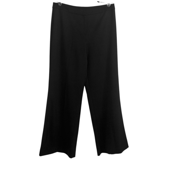 St. John Caviar Black Trouser Pants Size 12 Career - Picture 1 of 7